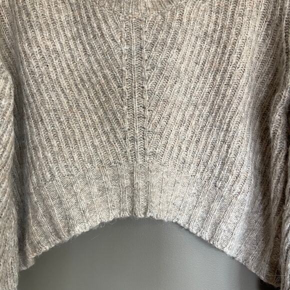 JONATHAN SIMKHAI Addie Lofty Alpaca Sweater Oatmeal Size Medium Chunky Slouchy - Picture 5 of 16